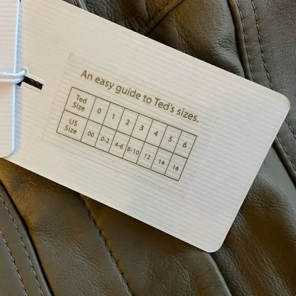 Ted Baker Cropped Wide Legs Leather Pants in Gray Size 00 - Picture 2 of 9